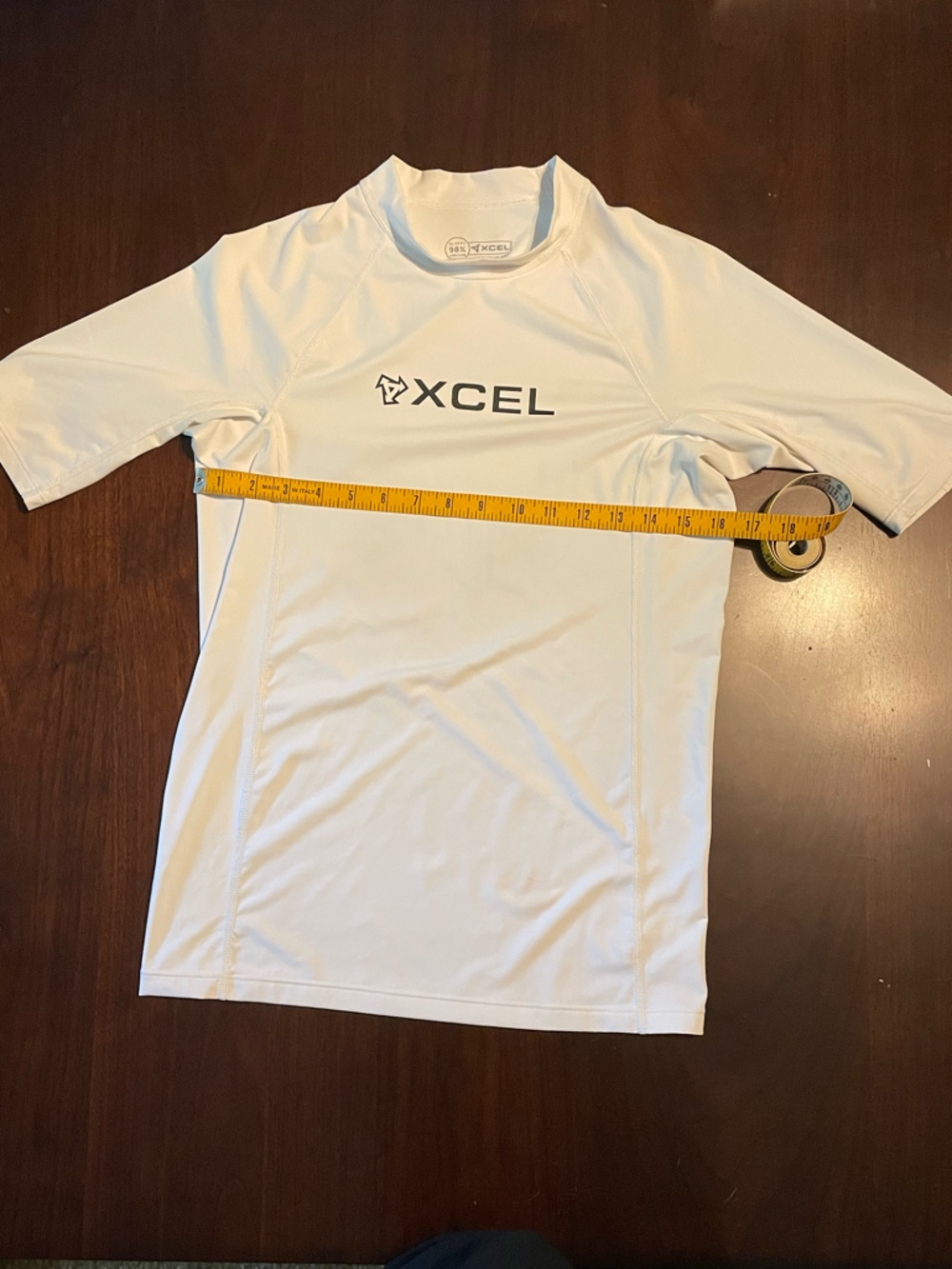 Men’s White XCEL Short-Sleeve Rash Guard